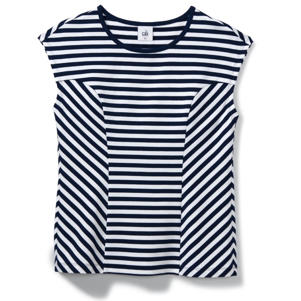 CAbi Illusion Tee #6337 Nautical Coastal